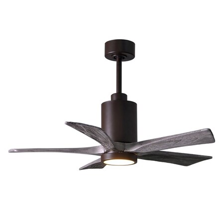 Matthews Fan Co Patricia-5 Three Bladed Paddle Fan Intextured Bronze. Led Light Kit. PA5-TB-BW-42